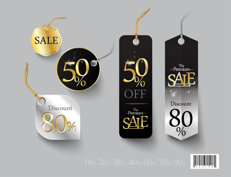 矢量的豪华贵宾标签设计