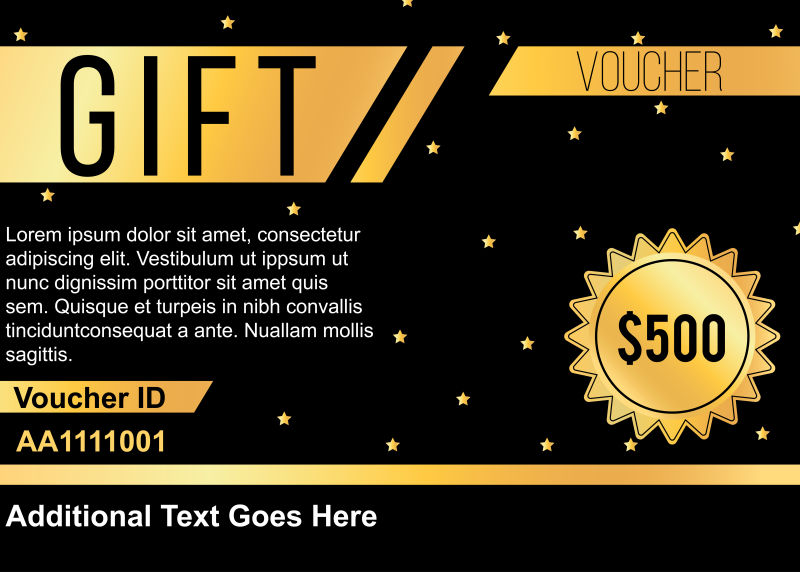 创意矢量金色礼品卡设计
