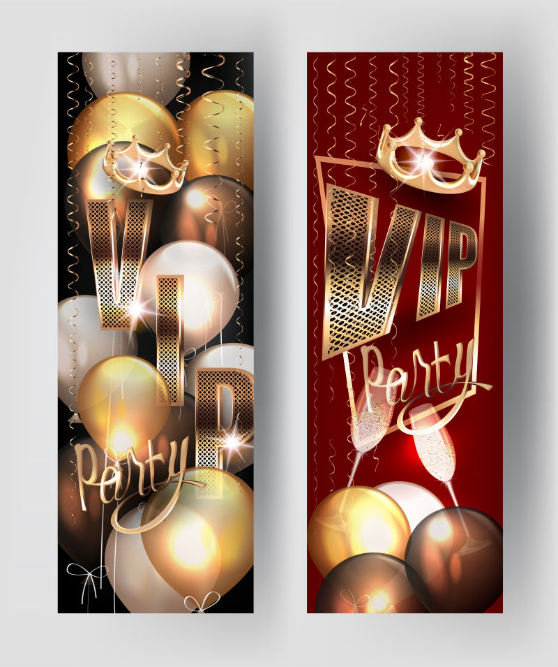 创意矢量金色球体元素的vip卡片设计