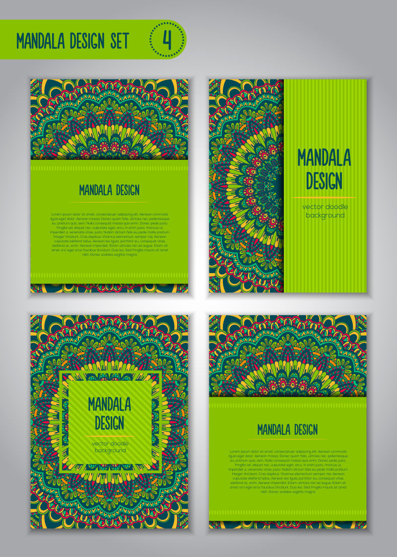 创意矢量现代绿色花卉装饰名片设计