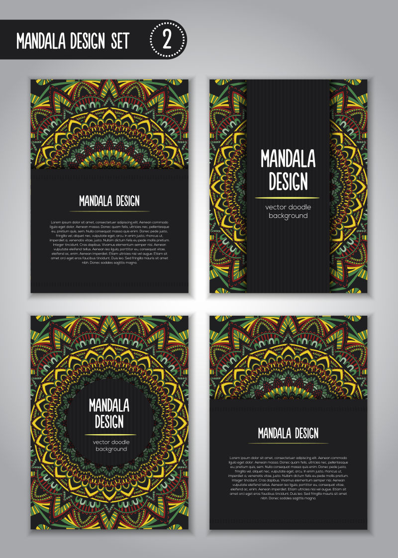 创意矢量古典花卉装饰名片