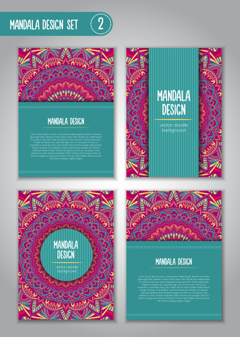 创意矢量粉色花卉装饰的名片设计