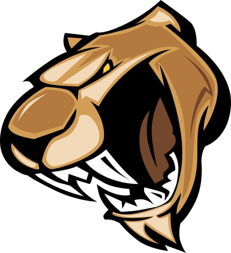 抽象矢量咆哮的美洲豹肖像插图