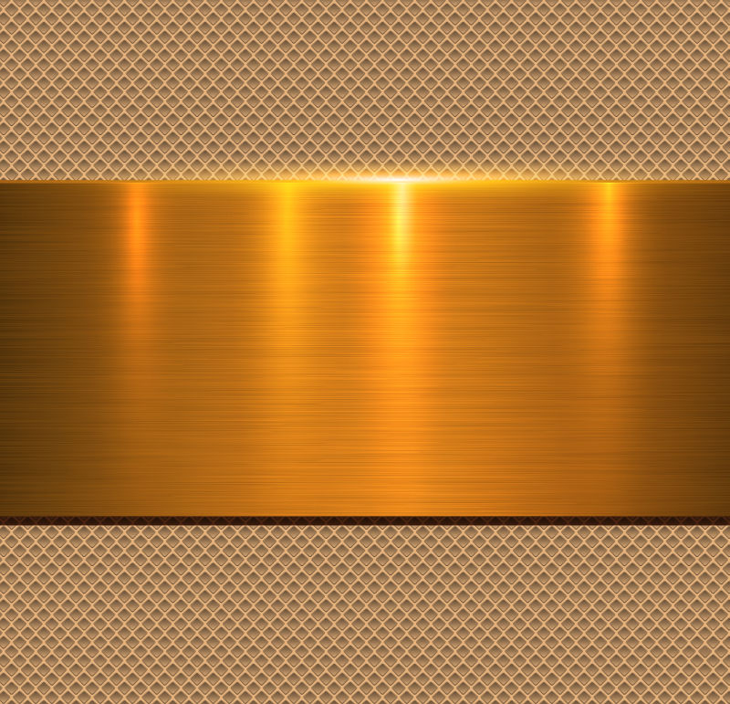 抽象矢量有光泽的金色金属纹理背景