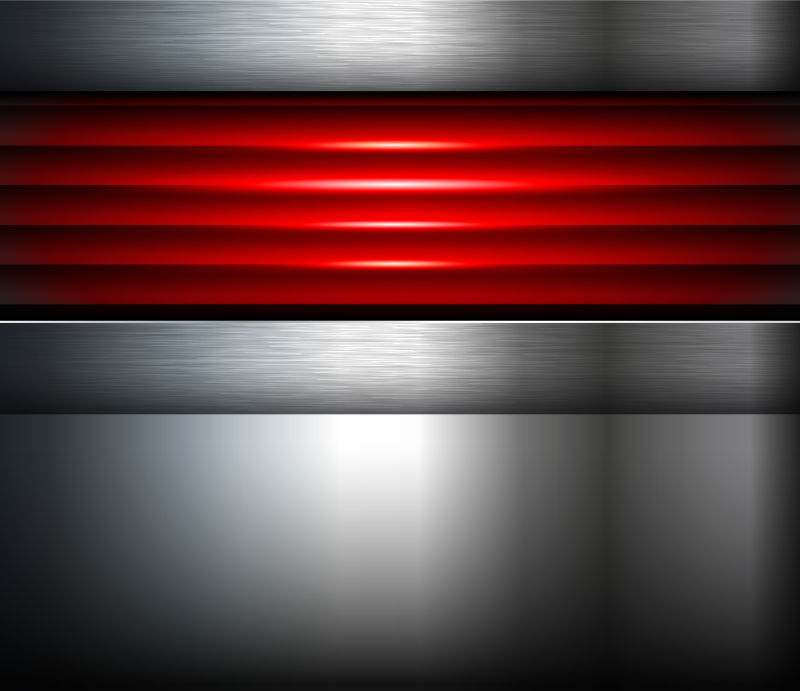 抽象矢量银色红色金属哑光背景