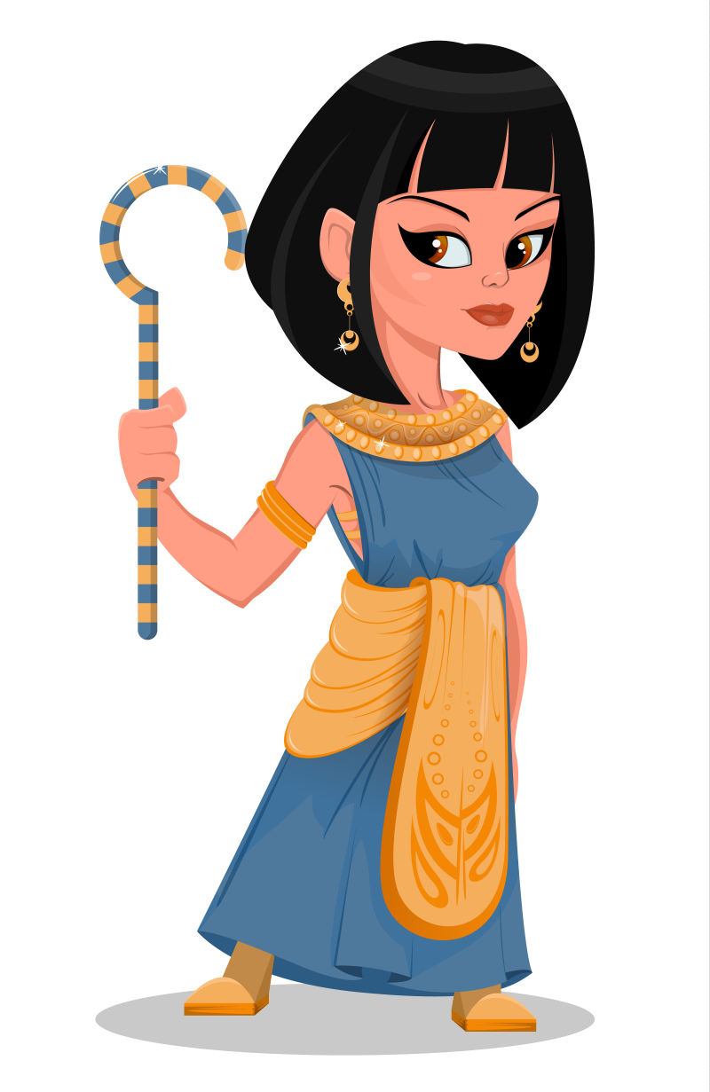 矢量卡通埃及女王