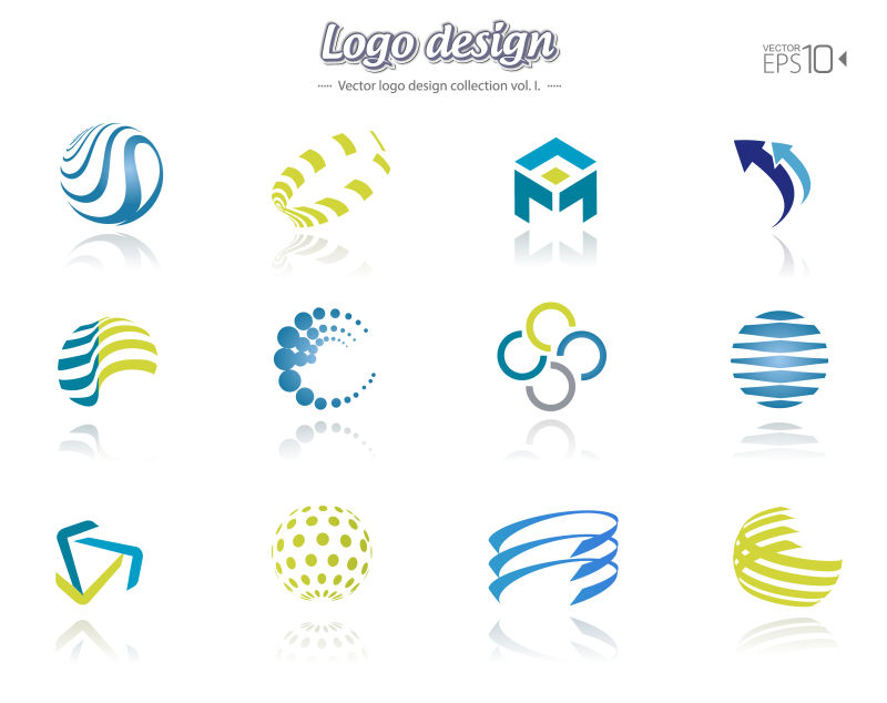 创意矢量现代抽象艺术图标设计