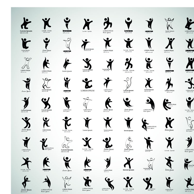 矢量人物logo与图标