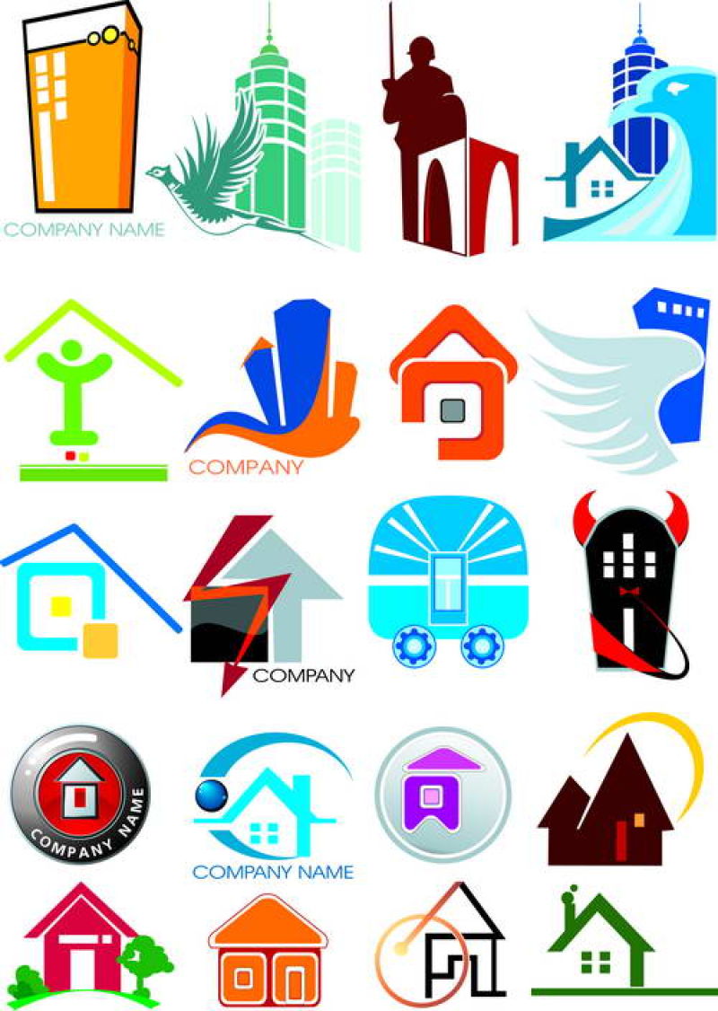 创意住宅标志矢量设计