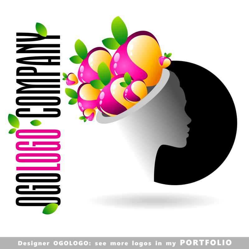 月牙形状标志矢量图