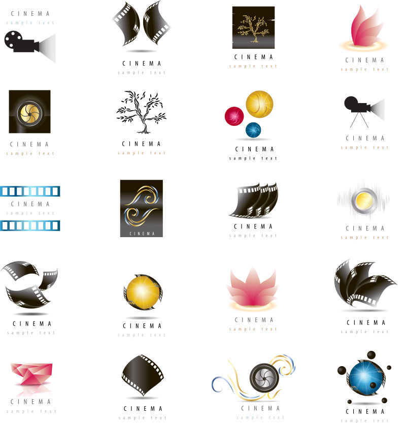 创意电影图标矢量设计