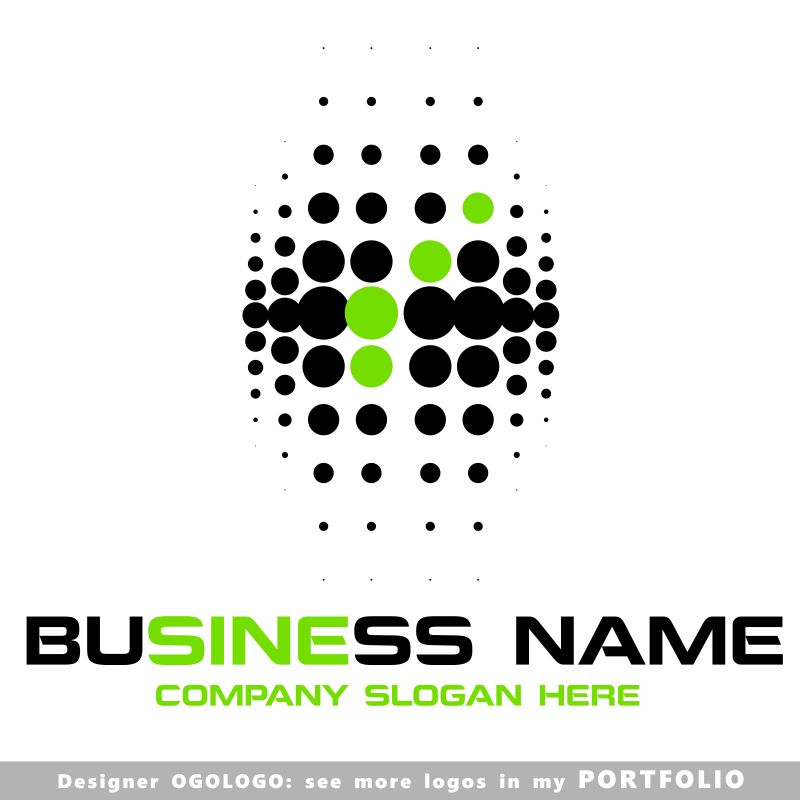 创意矢量抽象圆形元素的标志设计