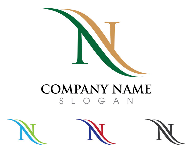 字母标识矢量图