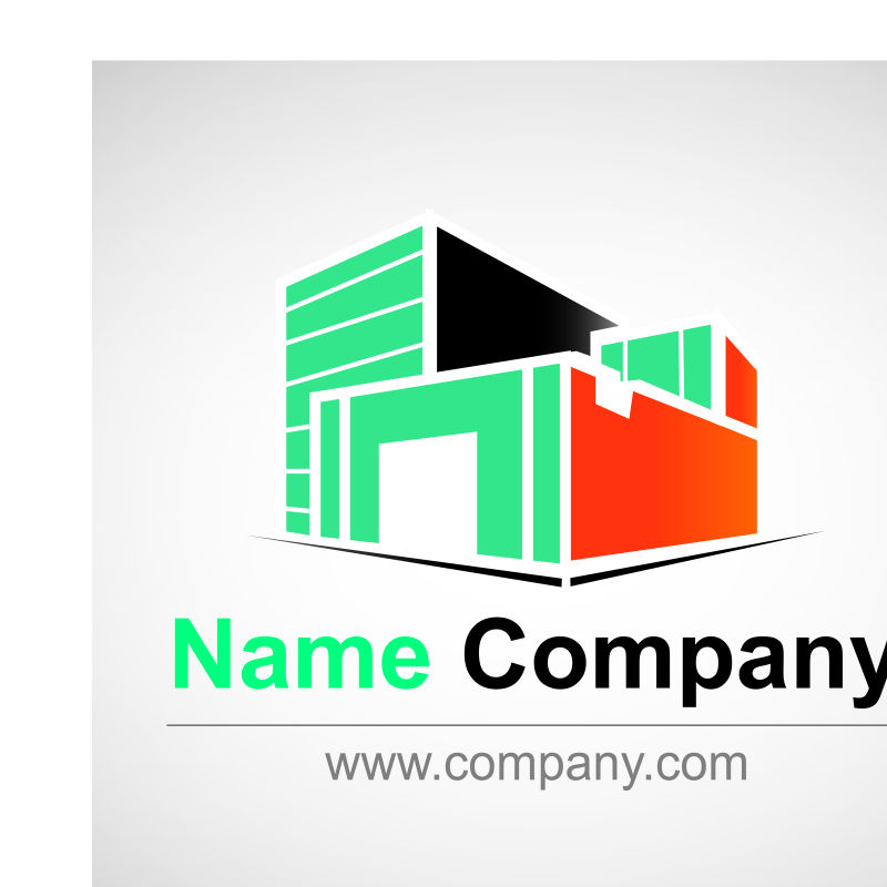 创意的立体建筑标志矢量设计