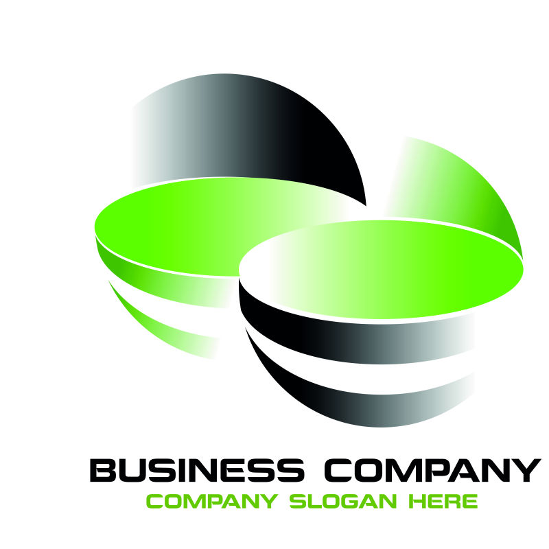 绿色球形标志矢量设计