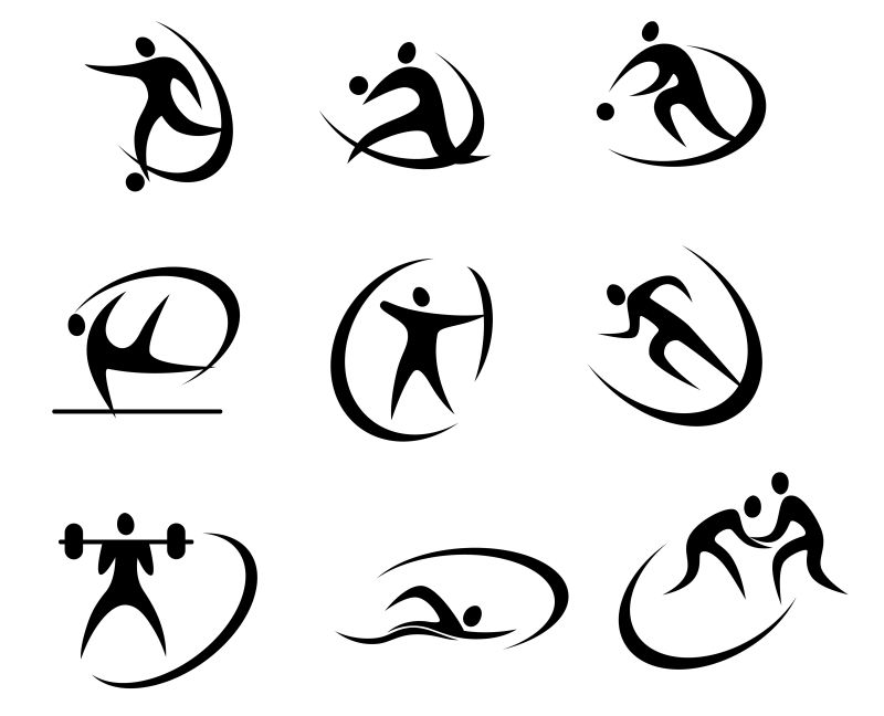 体育健身标志矢量设计