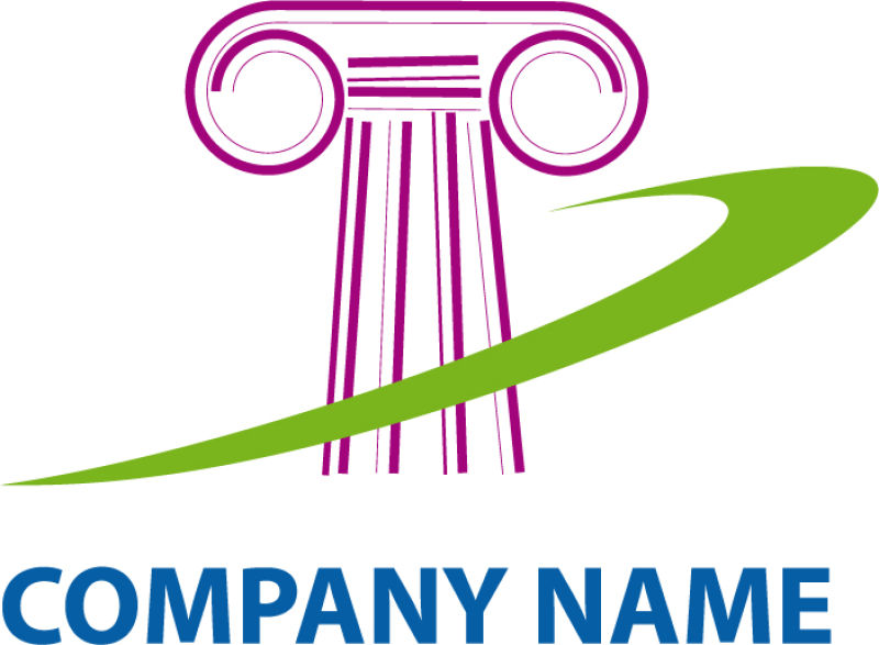 矢量的创意彩色条纹图案标志