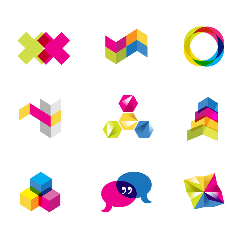 矢量Web的业务设计logo与图标