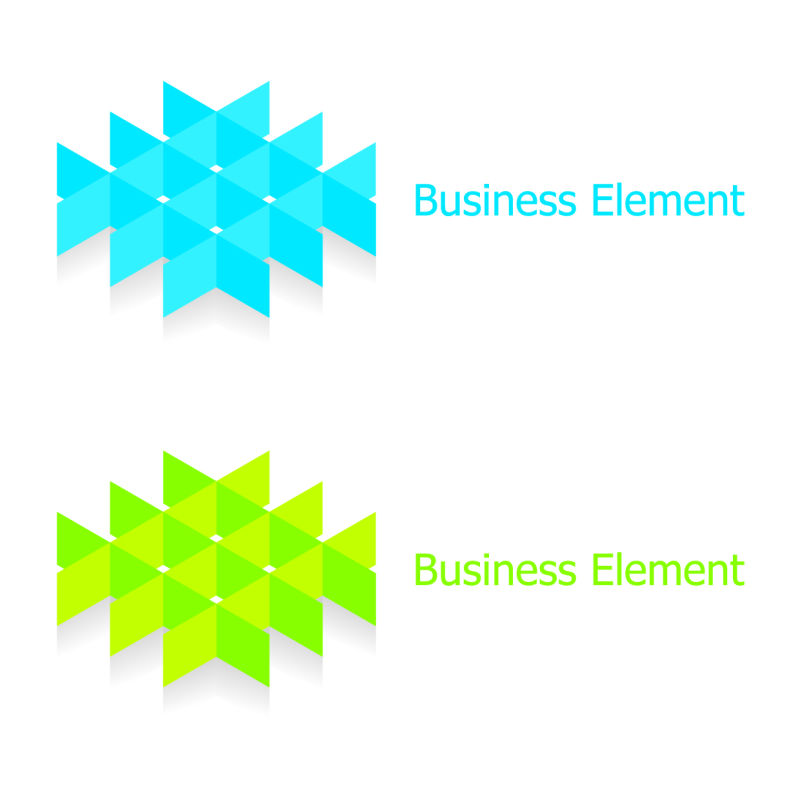 矢量彩色几何图案标志