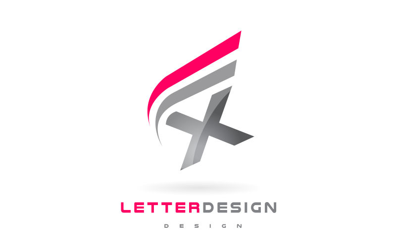 矢量创意X字母logo设计