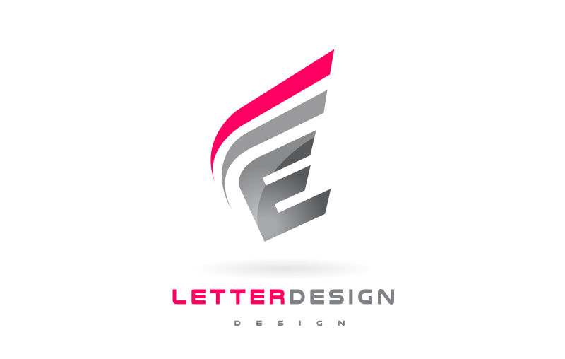 矢量未来创意E字母logo设计