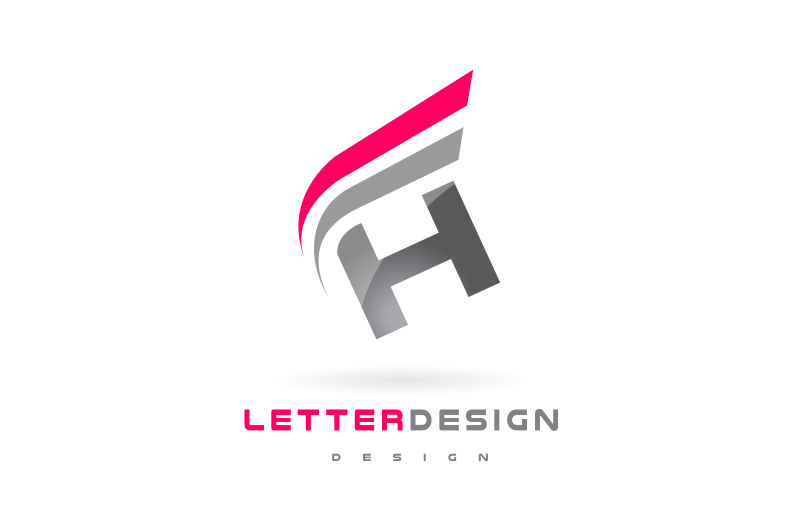 矢量创意H字母logo设计