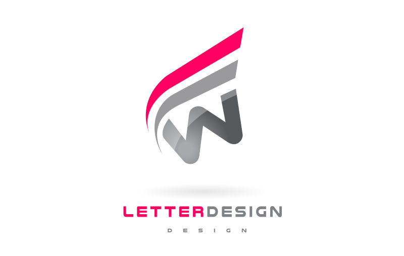 矢量创意W字母logo设计