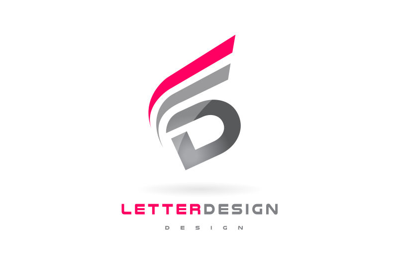 矢量创意D字母logo设计