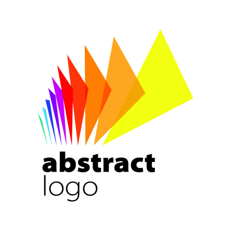 矢量的彩色三角标志