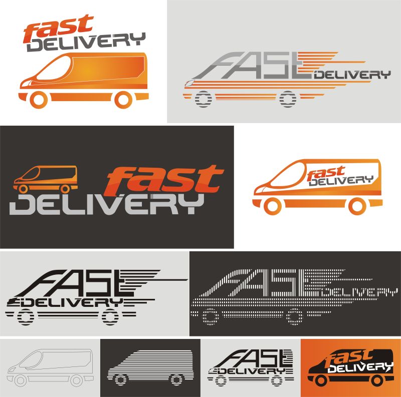 抽象矢量速度概念的图标设计