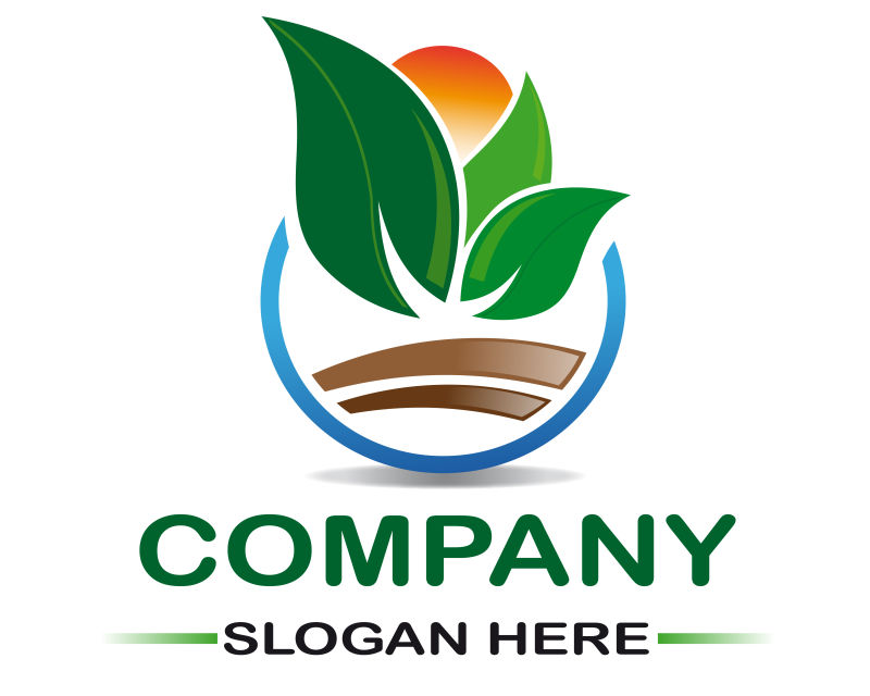 矢量抽象自然元素的标志设计