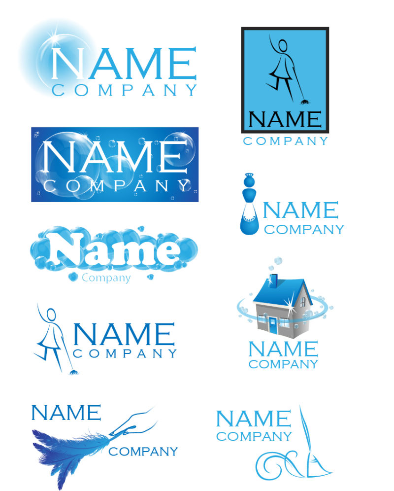 创意矢量蓝色商业标志设计