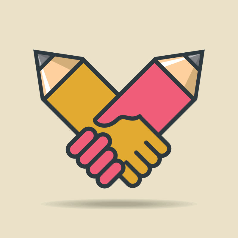 2个铅笔图标矢量图