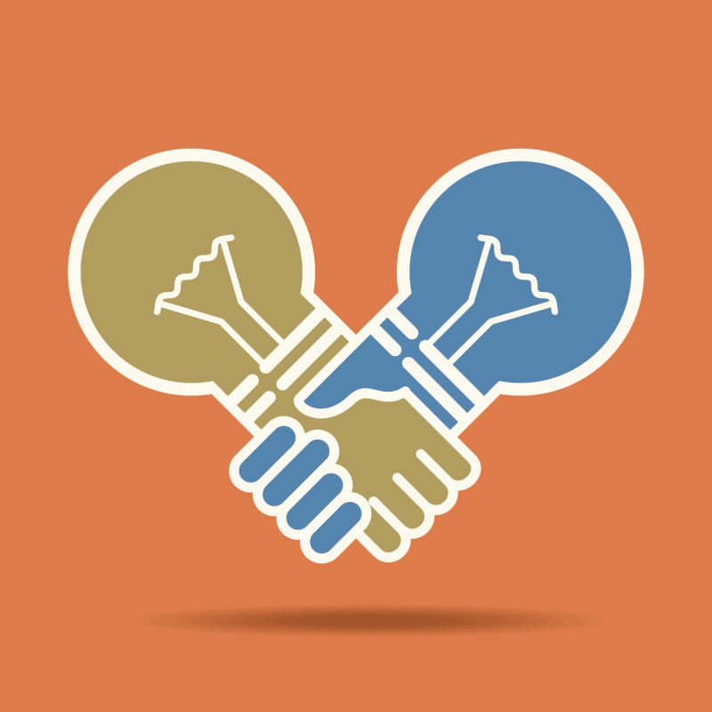 抽象的团队合作矢量图