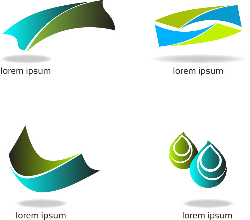 抽象几何图形设计矢量图