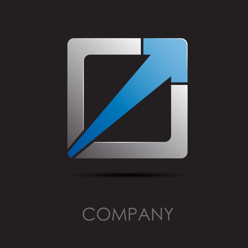 创意矢量矢量方形箭头元素标志设计