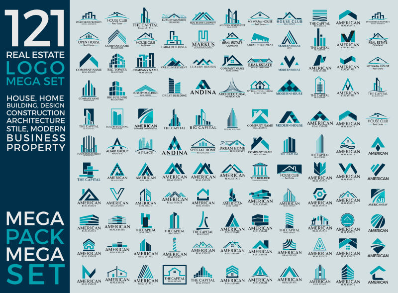 矢量设计建筑创意图标集
