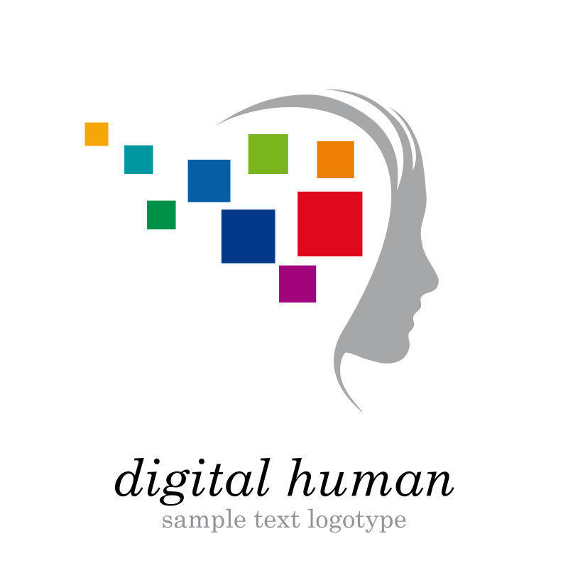 矢量的创意数字标志