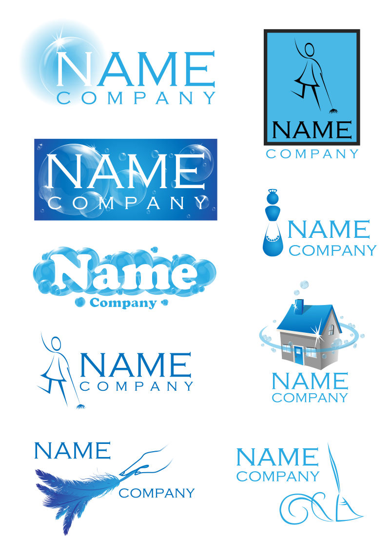 矢量logo与清洁图标