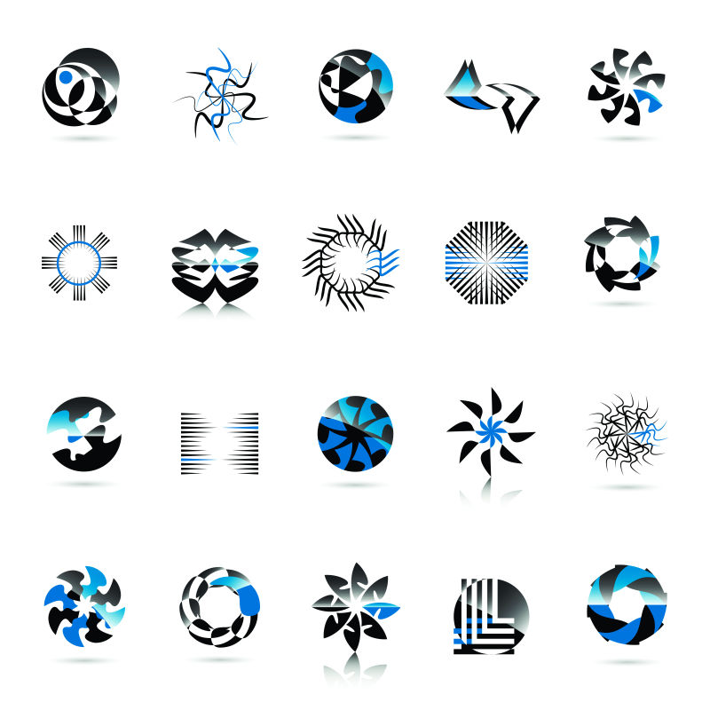 白色背景下不寻常的图标矢量图