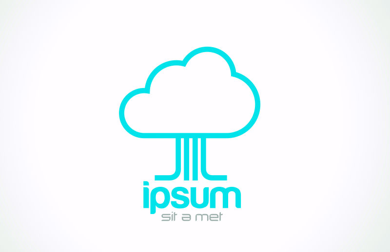 创意矢量网络云技术标志设计