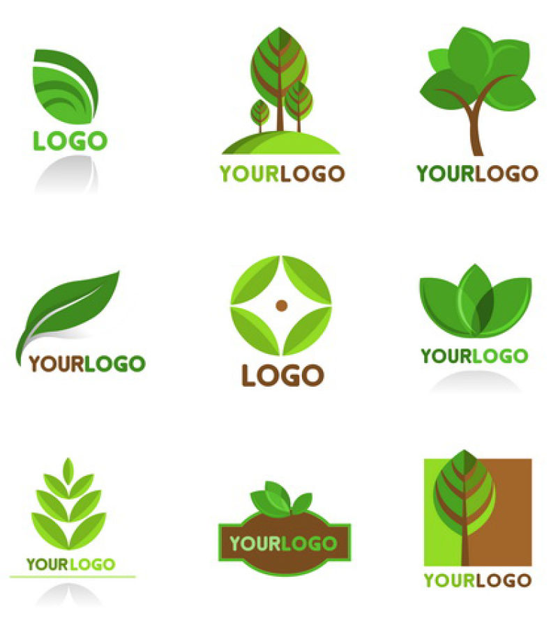 矢量的创意生态主题标志