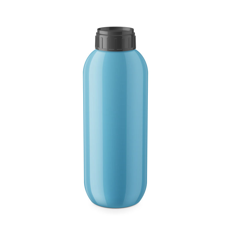 抽象矢量蓝色塑料瓶包装设计