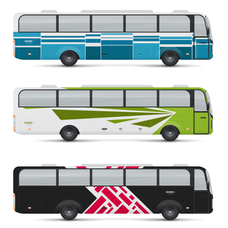 卡通大客车插图矢量设计