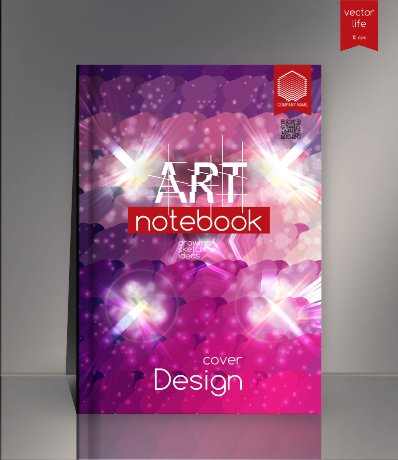 矢量的灯光图案书籍封面