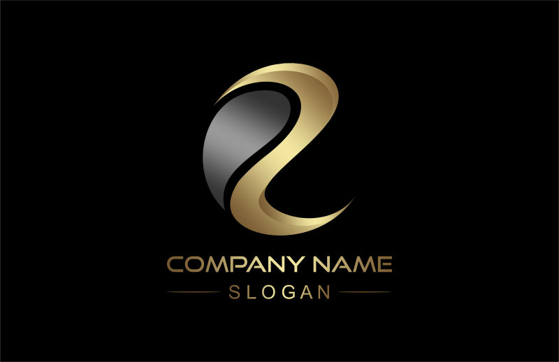 金字标志字母E矢量