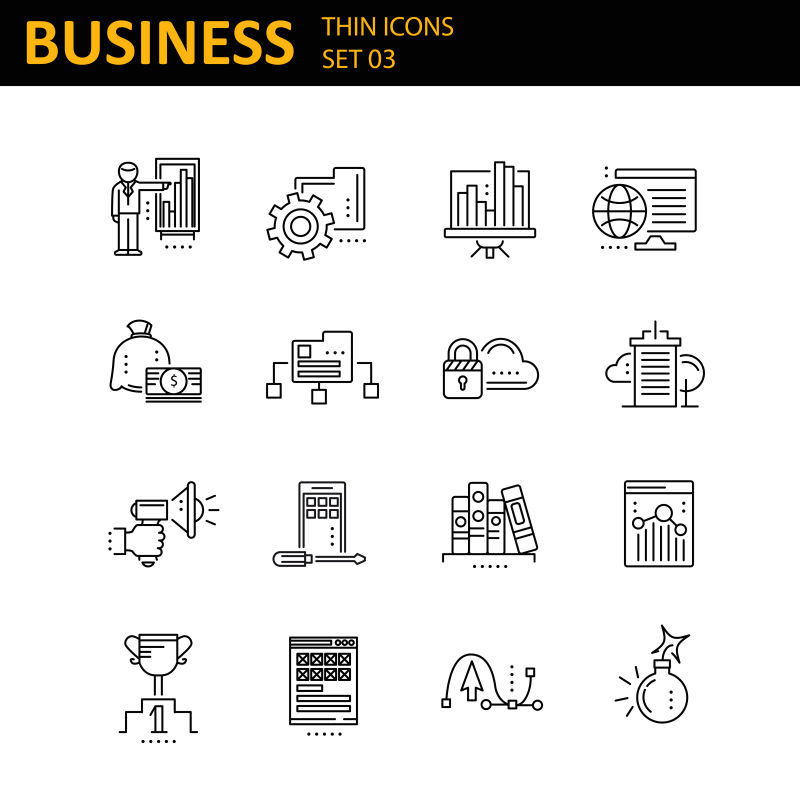 商业信息矢量图标