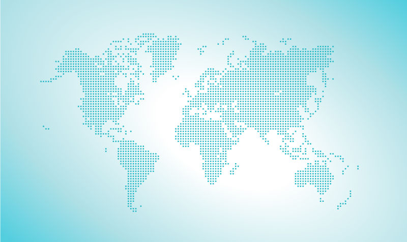 矢量矢量点缀世界地图