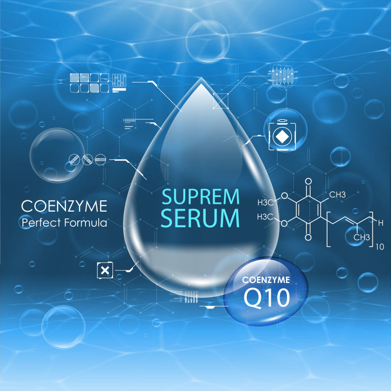 抽象矢量现代分子元素设计背景