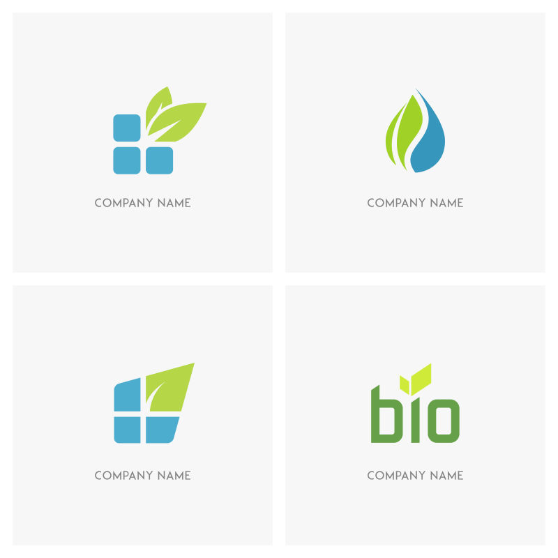 绿色的创意生态标志矢量设计